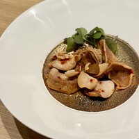 金山成吉思汗 - 前菜 タンの皮ピリ辛和え