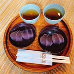 赤福 本店 - 赤福盆 ほうじ茶付き