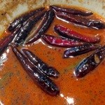 担々麺　唐辛子の図