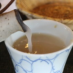 手打そば 鬼七 - 蕎麦湯