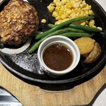 国産熟成焼肉 肉バル ドウラクコリーダ - ガーリックハンバーグ1320円