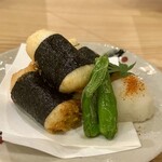 割烹 嘉とう - 生雲丹と山芋の磯辺揚げ