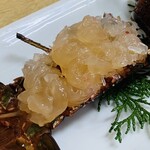 水沼さざえ店 - 伊勢海老のお造り(値段は重さにより、これは4800円)