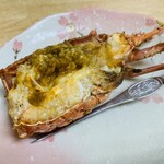 水沼さざえ店 - 伊勢海老は刺身を食べた後に焼き海老にしてくれました