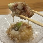 魚と炭と鉄板と ととと - いちじくの揚げ出し