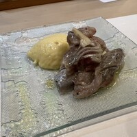 うを徳 - 島根産鰯のマリネと山梨産とうもろこしの嶺岡豆腐