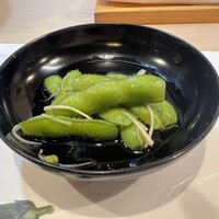 うを徳 - 塩水枝豆 生姜と実山椒