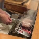 茜坂大沼 - 甘鯛を炭火による鱗焼き