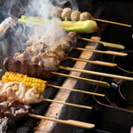 慶鳥 - 料理写真:焼いてる画像