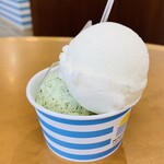 ミネルヴァ - 料理写真:ジェラートカップダブル540円(伊勢茶とパールラッテ)