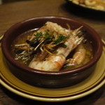 バル オルガン - エビのアヒージョ580円