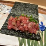 日本料理 柳燕 - トロタク　味噌入ってたうまい