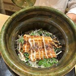 日本料理 柳燕 - 焼きアナゴとひじきの土鍋ご飯