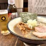麵や きさ乃 - 夏季限定 和節と羅臼昆布の冷やらーめんとアサヒドライゼロ