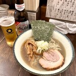 麵や きさ乃 - 夏季限定 和節と羅臼昆布の冷やらーめんとアサヒドライゼロ