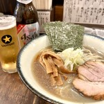 麵や きさ乃 - 夏季限定 和節と羅臼昆布の冷やらーめんとアサヒドライゼロ
