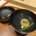 日本料理 柳燕 - 桜エビと豆腐の真丈みたいなの　お出汁◎