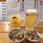 魚のとりやまさん - アルコールとお通し