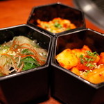 赤坂 みすじ - キムチ三種盛り 980円 2014.8.3x