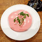 カフェ エ バール ドゥー - 今日のお通しは、ボロニアソーセージ。これってなかなか斬新