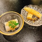 心一 - ホワイトアスパラのお浸しと酢味噌