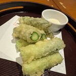 壱献 - アスパラの天ぷら　（追加　◎