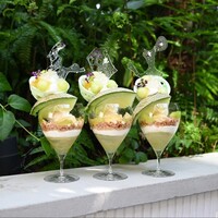 Terrace Dining TANGO - メロンとグリークヨーグルトのパフェ～コムハニーを添えて～