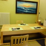 福寿司 - 掘りごたつの個室