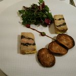 レストラン アラジン - 鴨フォアグラのテリーヌ、レンズ豆の煮込みサンド