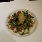 レストラン アラジン - 柔らか蒸し鮑、肝とクリームのソース