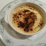 レストラン アラジン - リュバーブのコンポート入り、クレームブリュレ