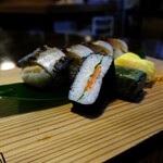 柿の葉ずし 平宗 - 料理写真:炙りさば盛り