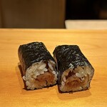 鮨 はしもと - 追加：干瓢巻き（一本を2人でシェア）