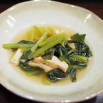 藤吉 - 本日のおまかせ竹(3000円)のしんとり菜のお浸し