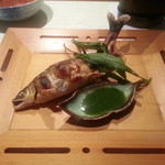 関西割烹尼ヶ崎 - 五菜の四、鮎の塩焼き