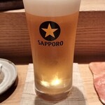 田町鮨 惠万 - 生ビール