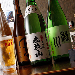 料理に合う焼酎と日本酒が豊富◆焼酎はボトルキープもOK