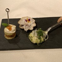 フランス料理　レ・セレブリテ ホテル日航大阪 - デギュスタシオン(15,500円)コースの「小さなアミューズ」