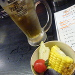 北新地たゆたゆ - お通し＆ウーロンハイ