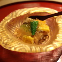 日本料理 新 - 先付　鱧と夏野菜の煮こごり