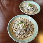 蕎麦藍 - ジャコと大根おろしの「ぶうかけ」蕎麦産地失念