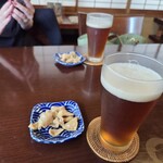 蕎麦藍 - 最初からグラスに注いであります。