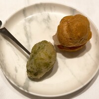 La Brianza - 赤エビ、フォアグラ、プチシュー