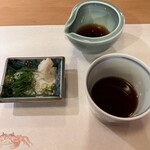 ひろ作 - 蕎麦汁と薬味セットさんでーす。