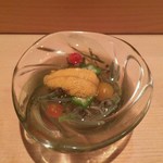 匠　達広 - 蓴菜　海胆　マイクロトマト　オクラ