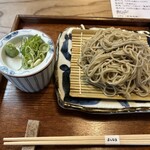 そば茶屋 よしむら - もりそば＋生打粉（十割そば）
840円＋1080円　二八のもりそば