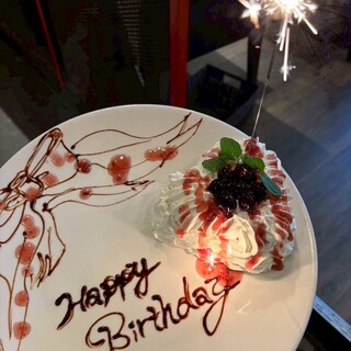 【誕生日＆記念日サプライズ】自家製デザートプレート＆写真撮影