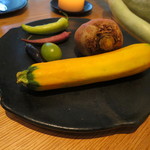 ラ・ボンヌターブル - すくなかぼちゃと浅野ファームのズッキーナ・ルンガの2大巨大野菜を使った畠の味がするサラダ　素材2