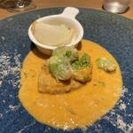 青山ブションアミュゼ - 大山鶏のヴィネガートマトクリーム煮