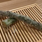 天ぷら上村 - アスパラガス